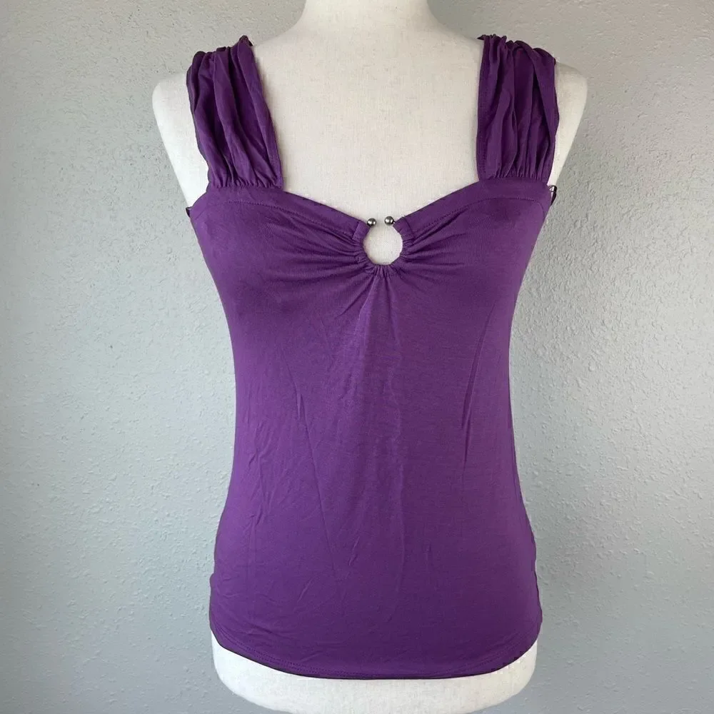 NWT Free People Purple Bloom Tank Top Size S